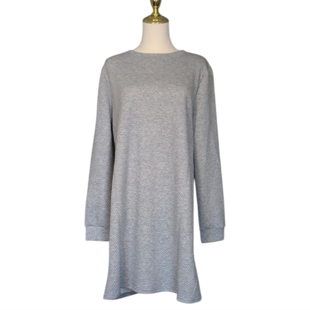 SHEIN Light Gray Long Sleeve Dress